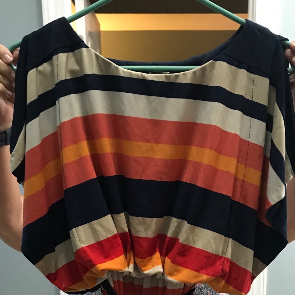 Sleeveless Striped Dress— size 8